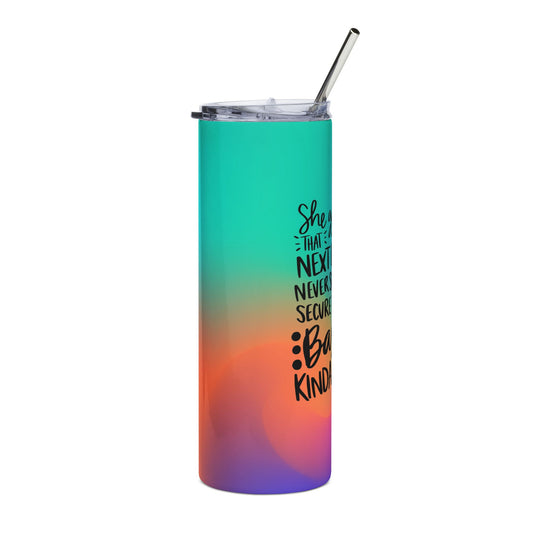 Inspirational 20oz Stainless Steel Tumbler - 'Secure the Bag Kinda Vibe'