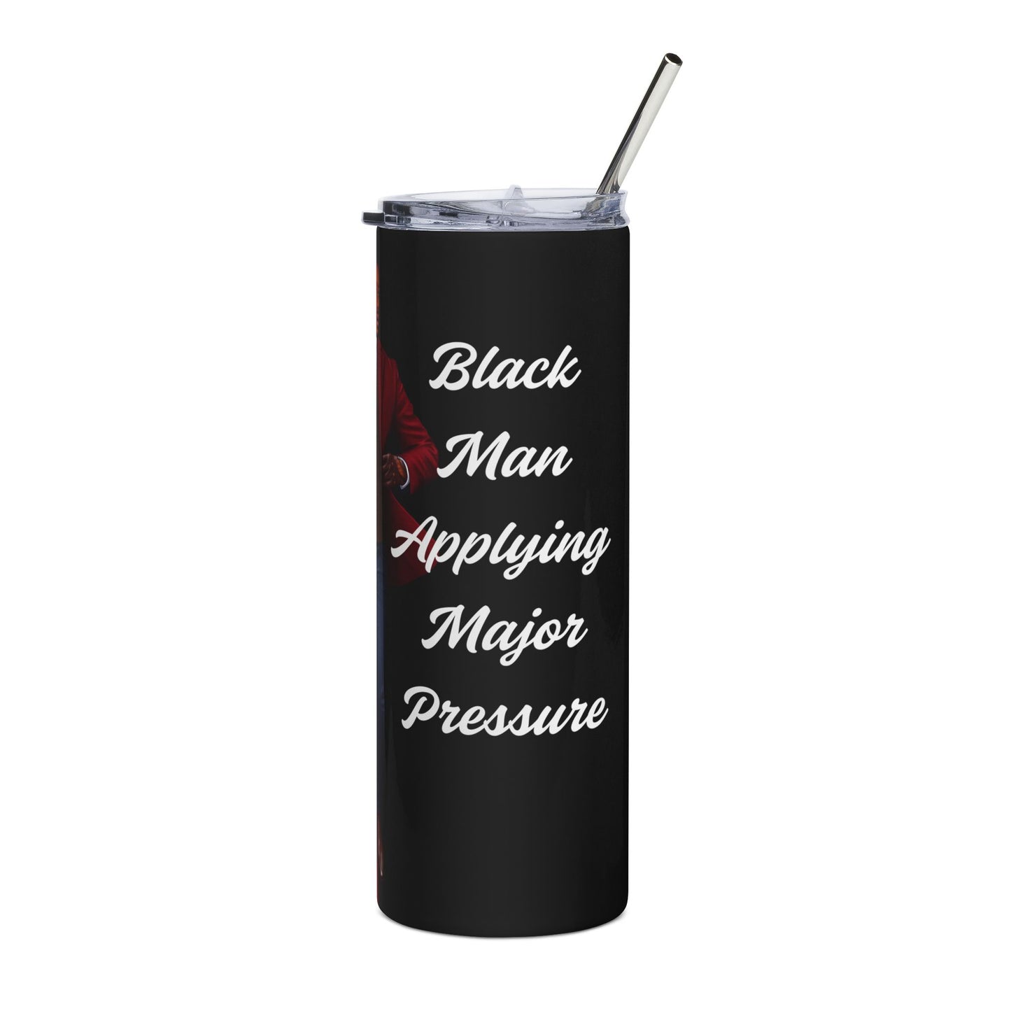 Stylish Stainless Steel Tumbler - 20oz with dapper gentleman design