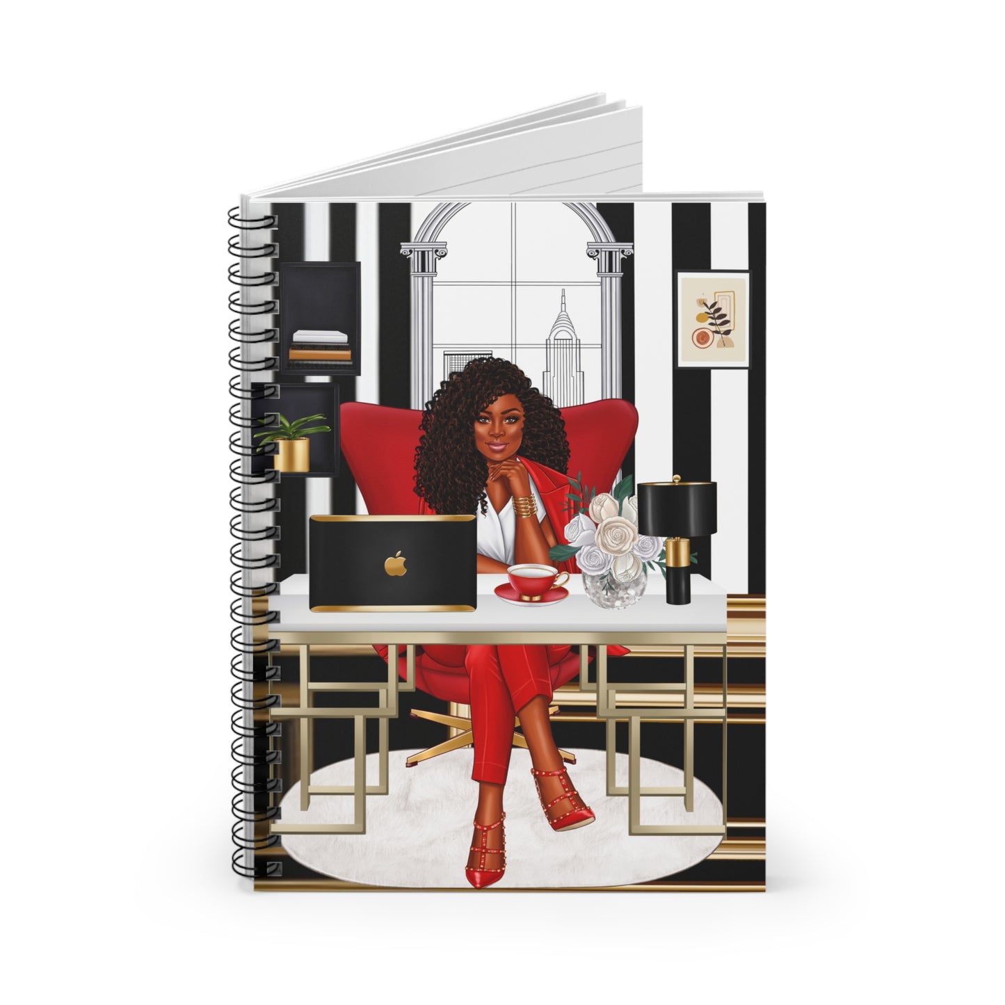 Elegant Spiral Notebook - Stylish Desk Vibes