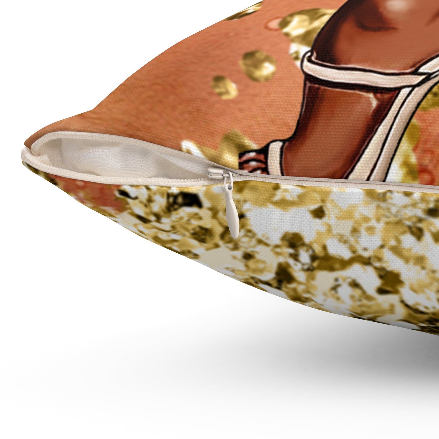 Empowering Girl Boss Square Pillow - Stylish Home Decor