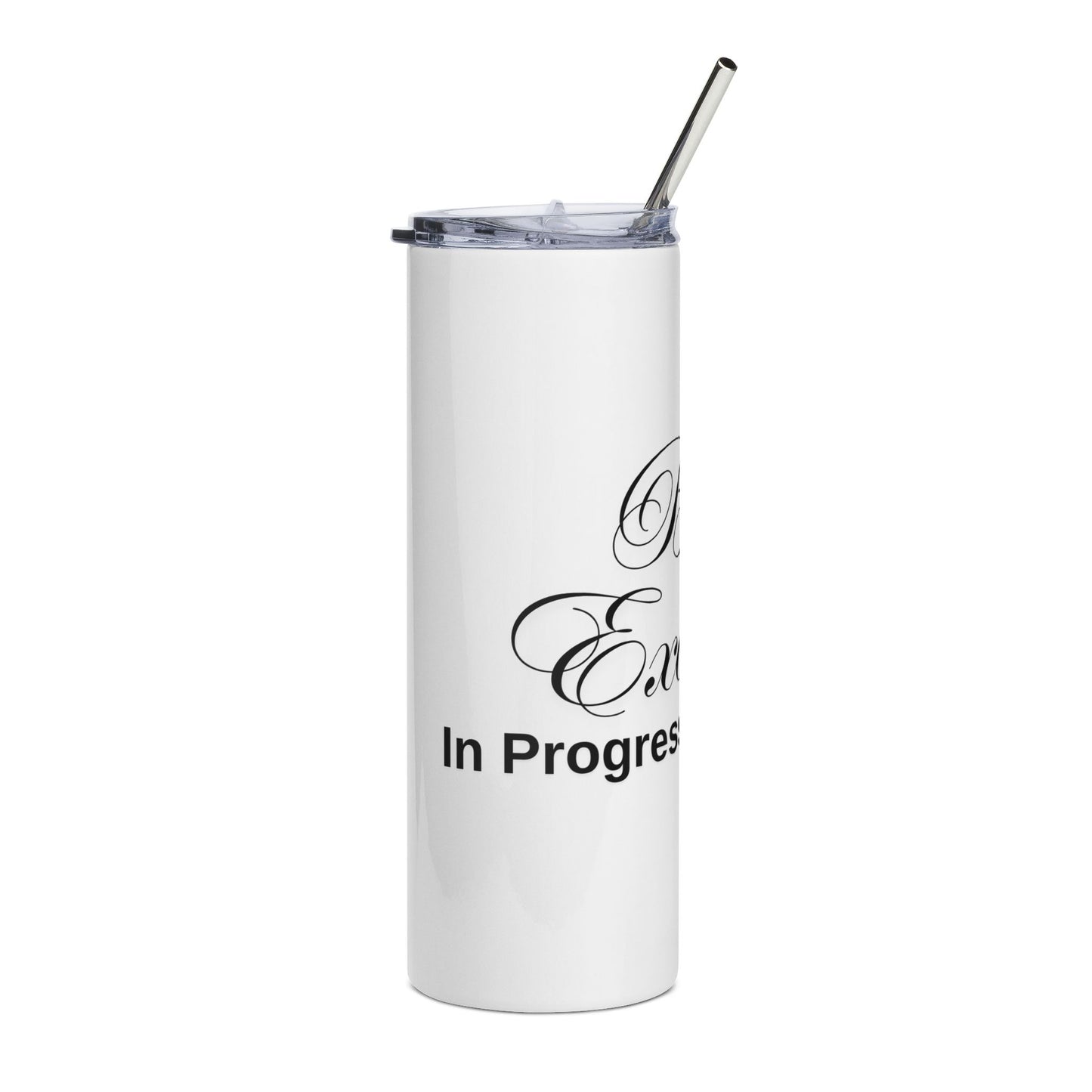 Inspirational Stainless Steel Tumbler - 20oz 'Black Excellence' Design for Daily Motivation