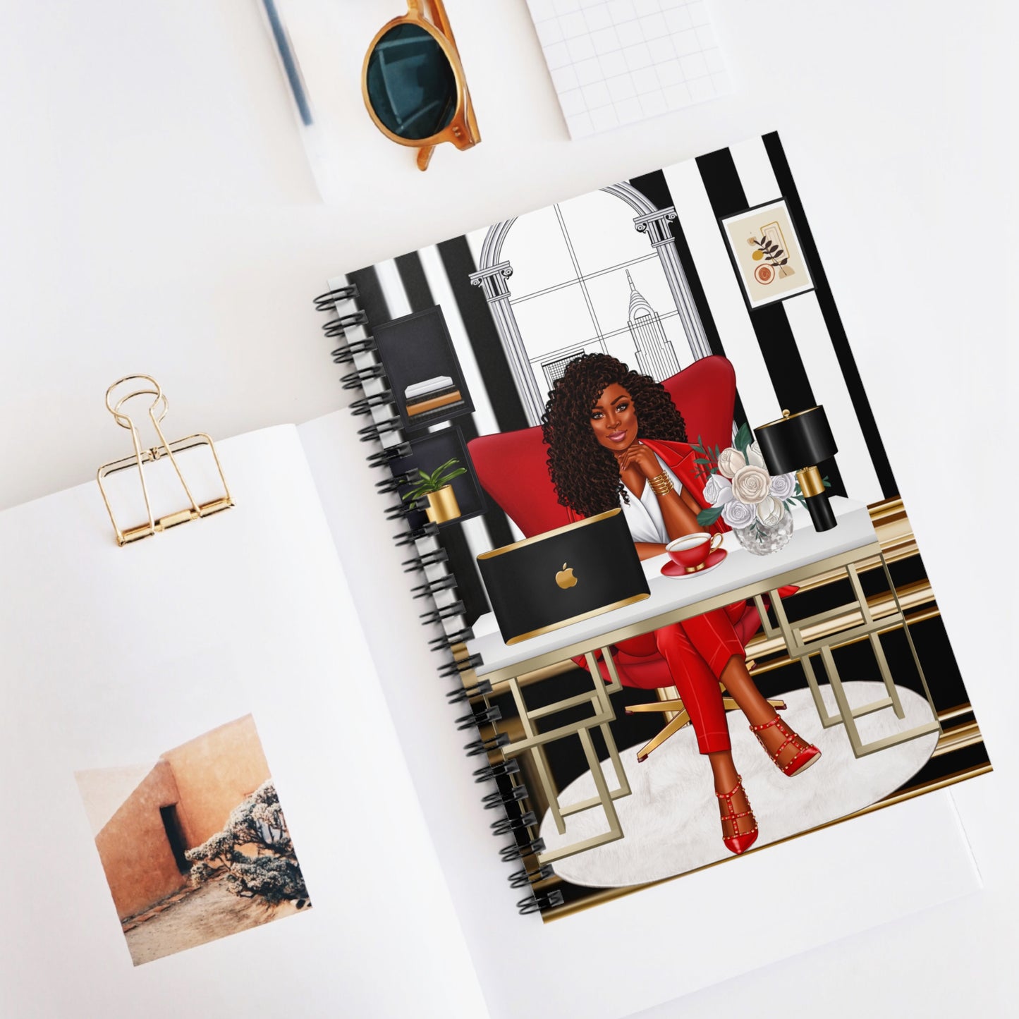 Elegant Spiral Notebook - Stylish Desk Vibes