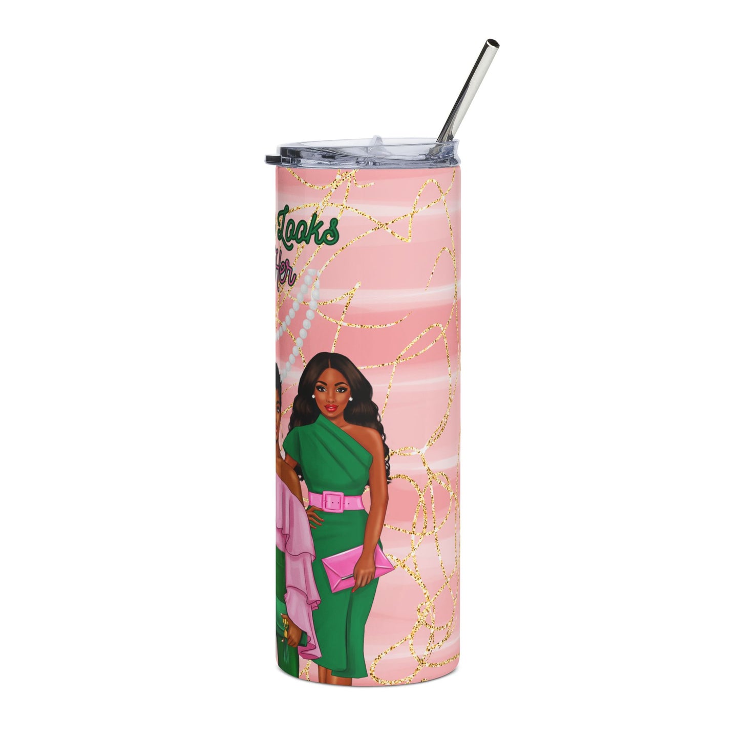 Excellence Looks Like Her Stainless Steel Tumbler - 20oz Travel Mug for Inspirational Women