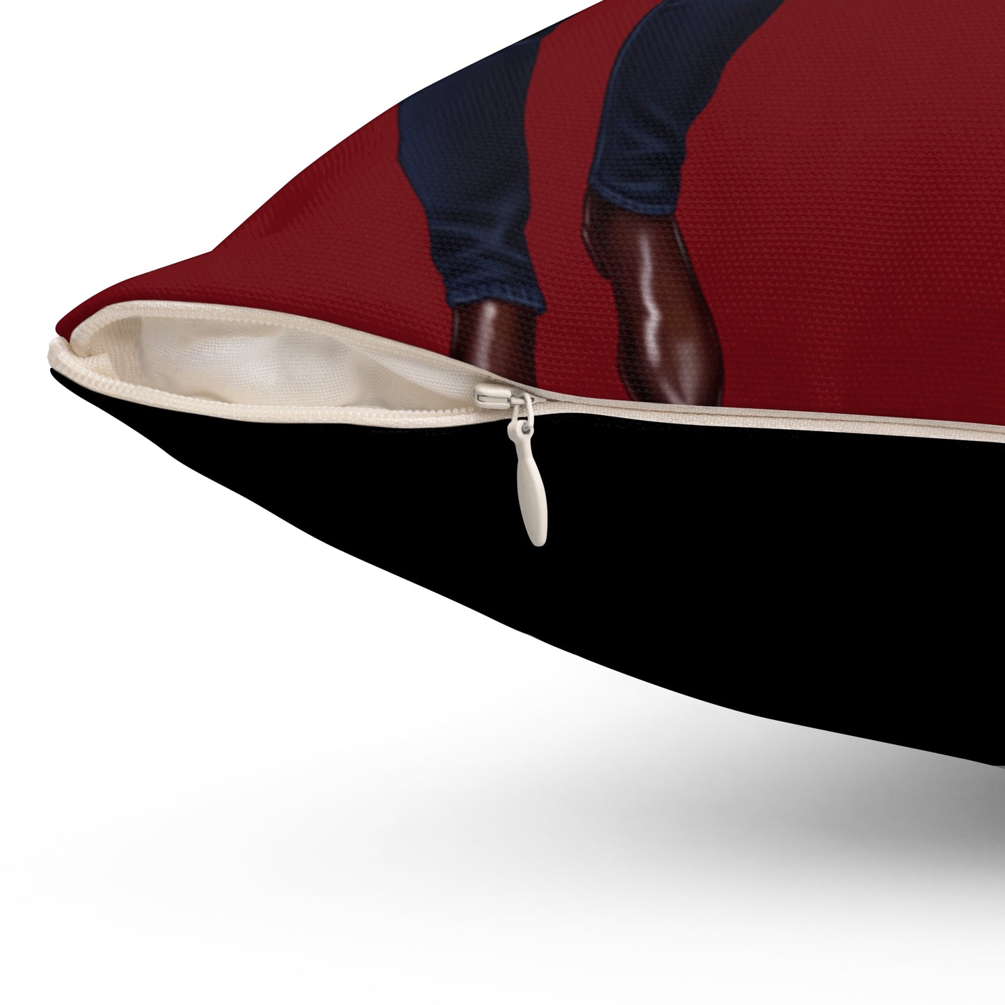 Inspirational Square Pillow - 'Black Man Applying Major Pressure'