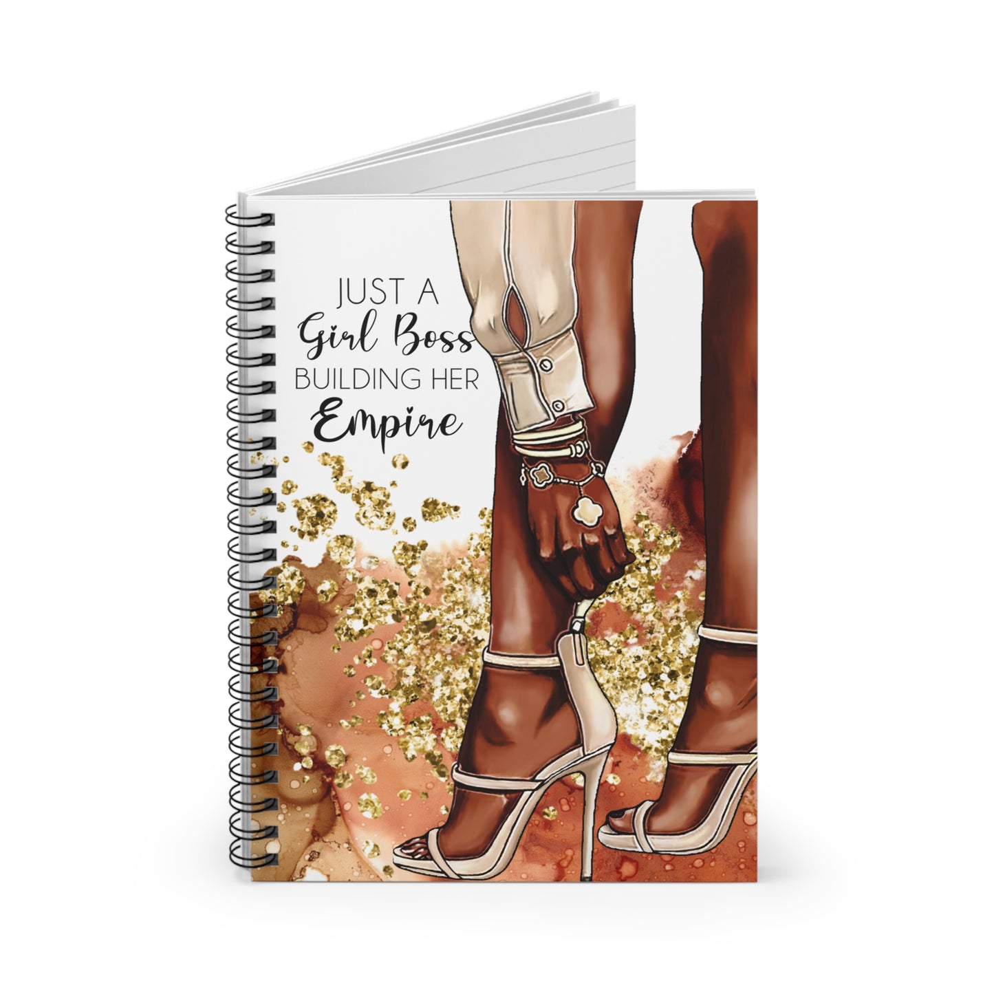 Empowered Girl Boss Spiral Notebook - Just A Girl Boss Building Her Empire