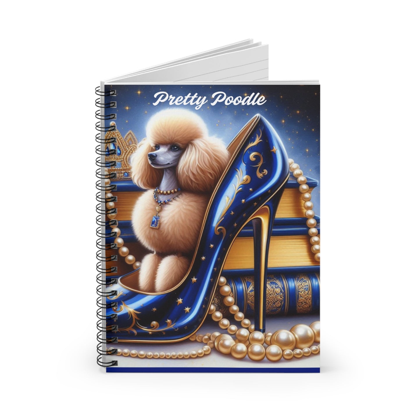 Pretty Poodle Glam Spiral Notebook - Perfect for Dog Lovers & Fashionistas