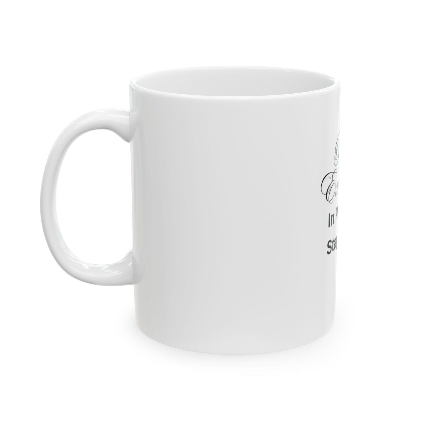 Black Excellence Ceramic Mug - Inspirational Coffee Cup for Motivation