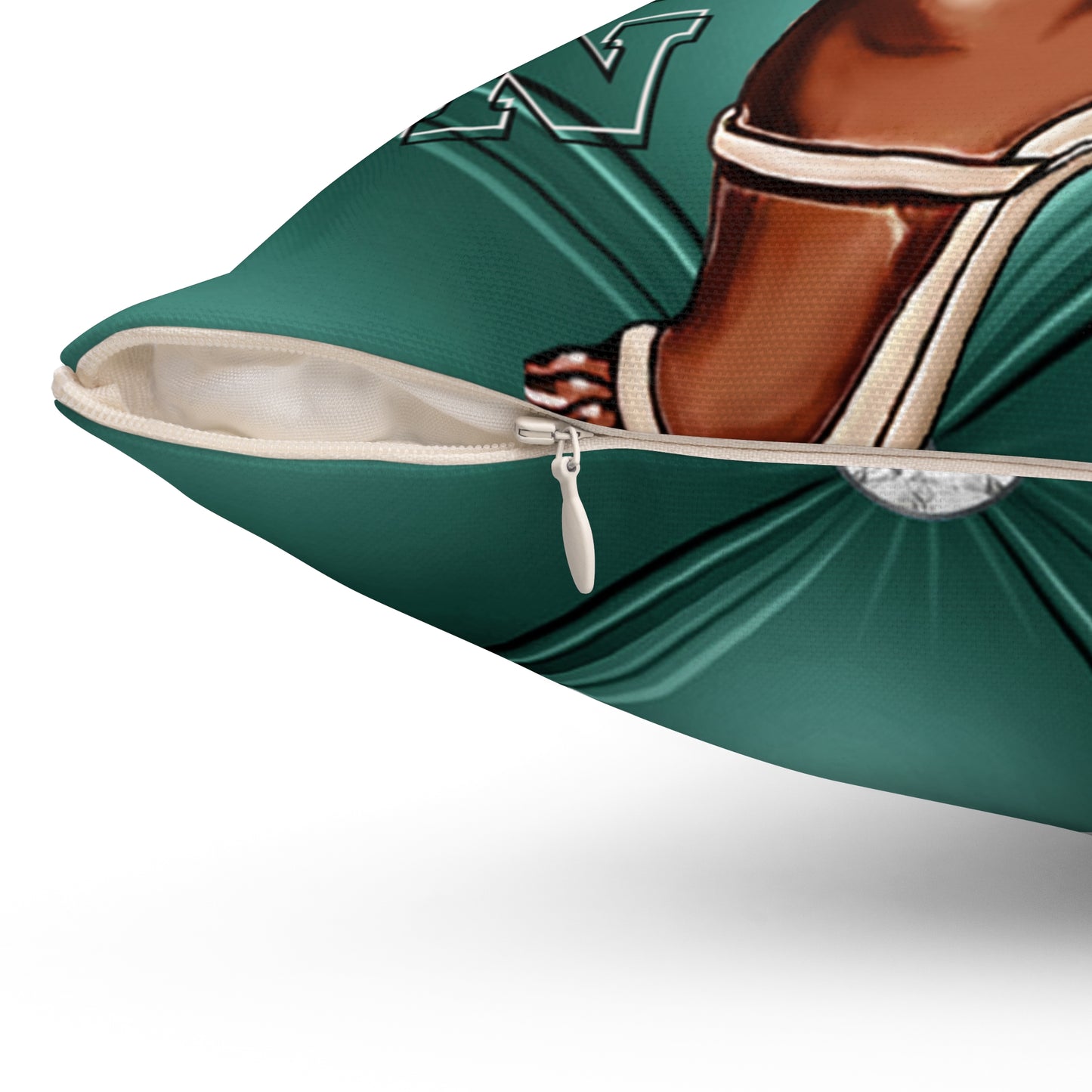 Elegant Glamour Square Pillow with Diamond Accents