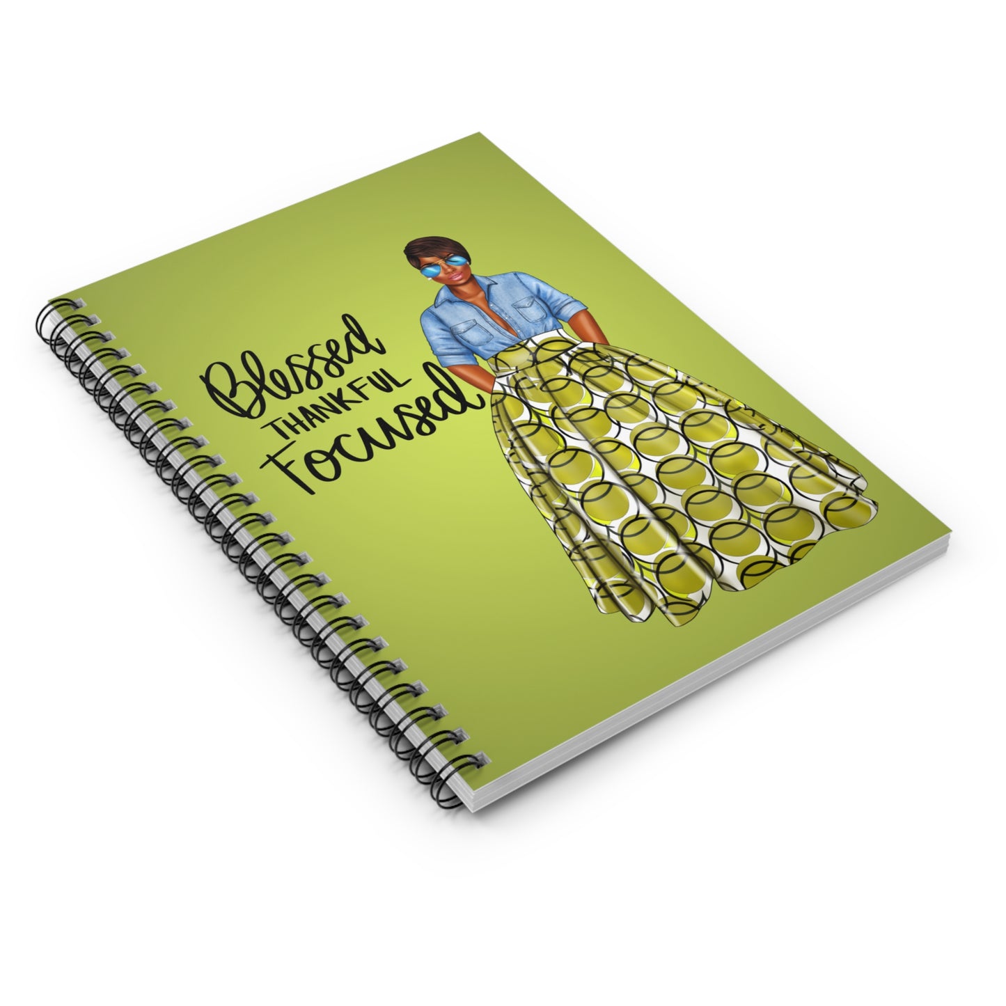 Blessed & Thankful Spiral Notebook – Stylish Motivational Journal for Creative Minds