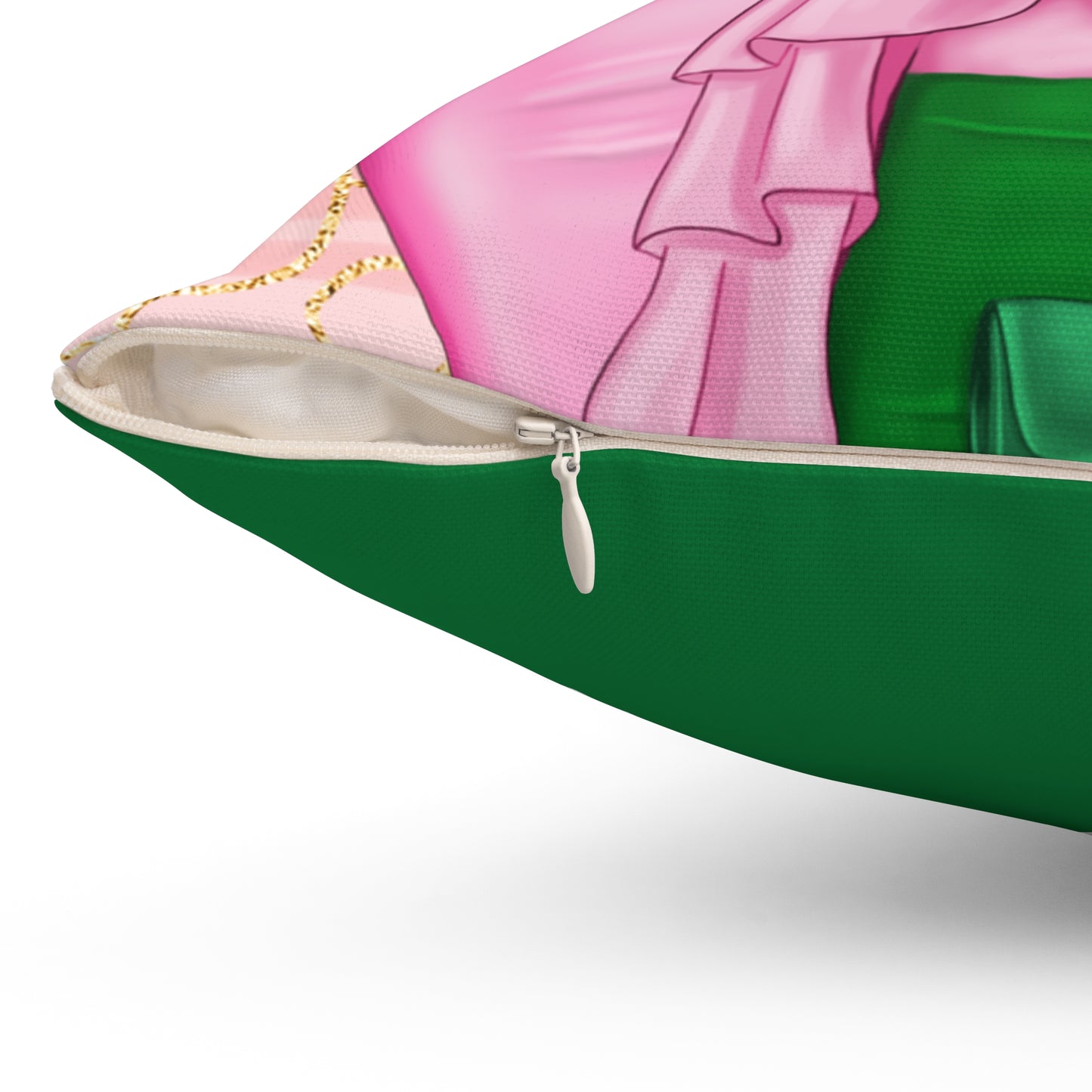 Elegant Fashionista Square Pillow - "Cretiana Looks Like Her"