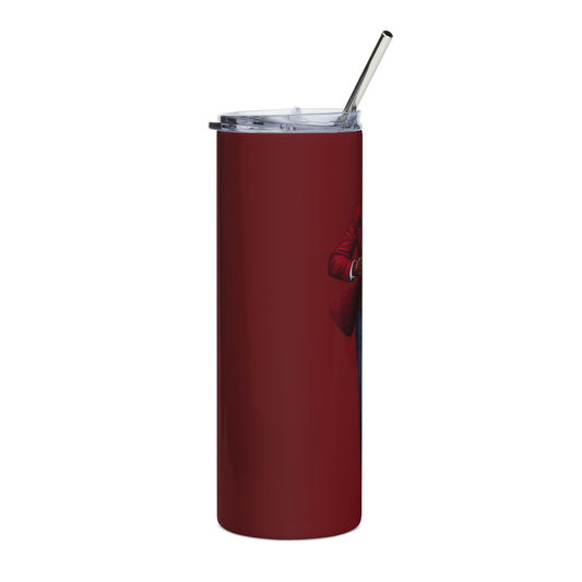 Stylish Stainless Steel Tumbler - 20oz with dapper gentleman design