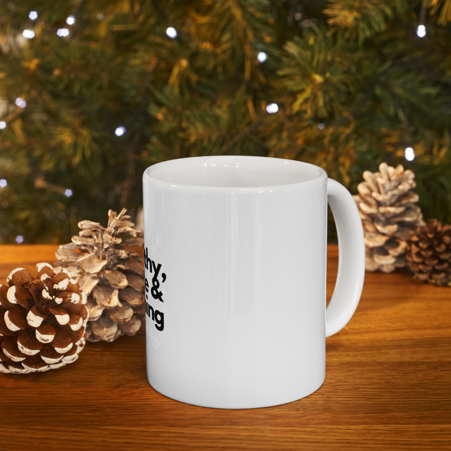 Wealthy, Woke & Winning Ceramic Mug - Inspiring Coffee Cup for Daily Motivation