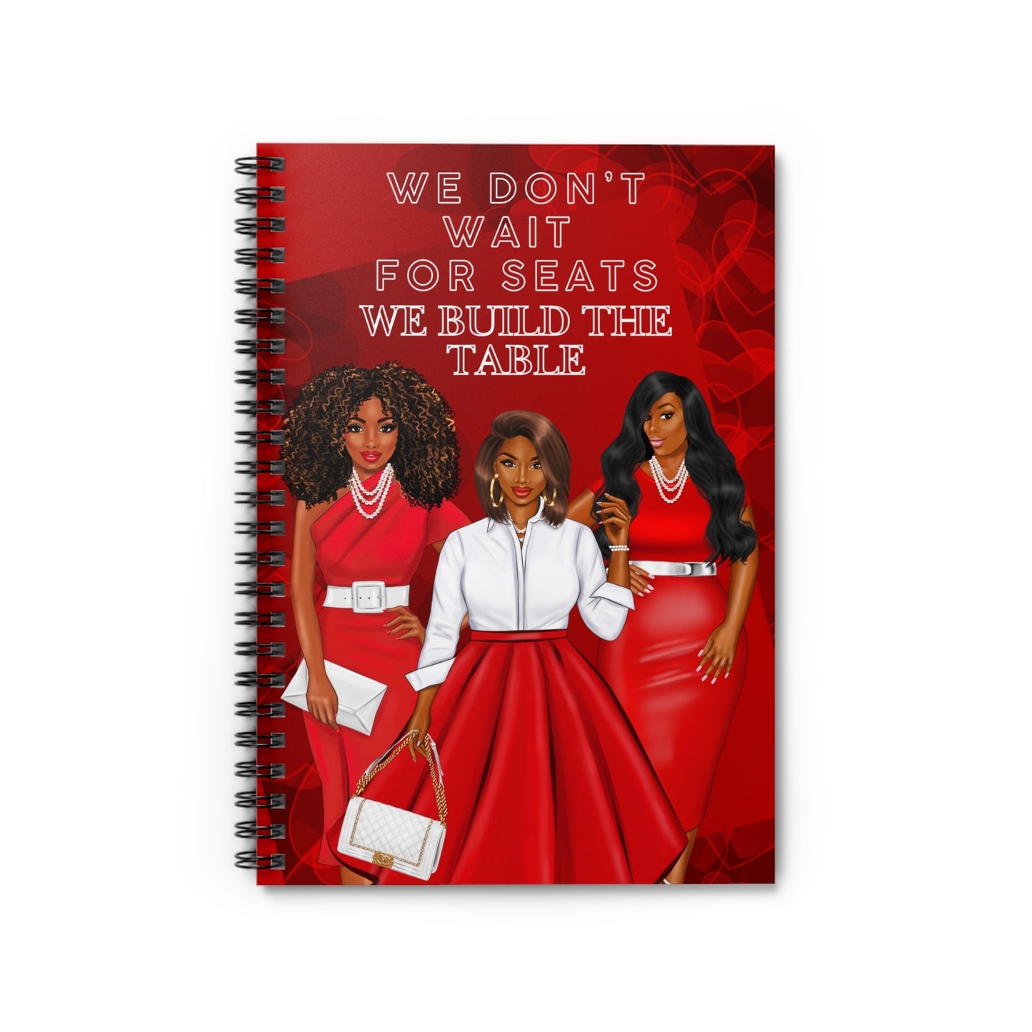 Empowering Spiral Notebook - 'We Build The Table' Design