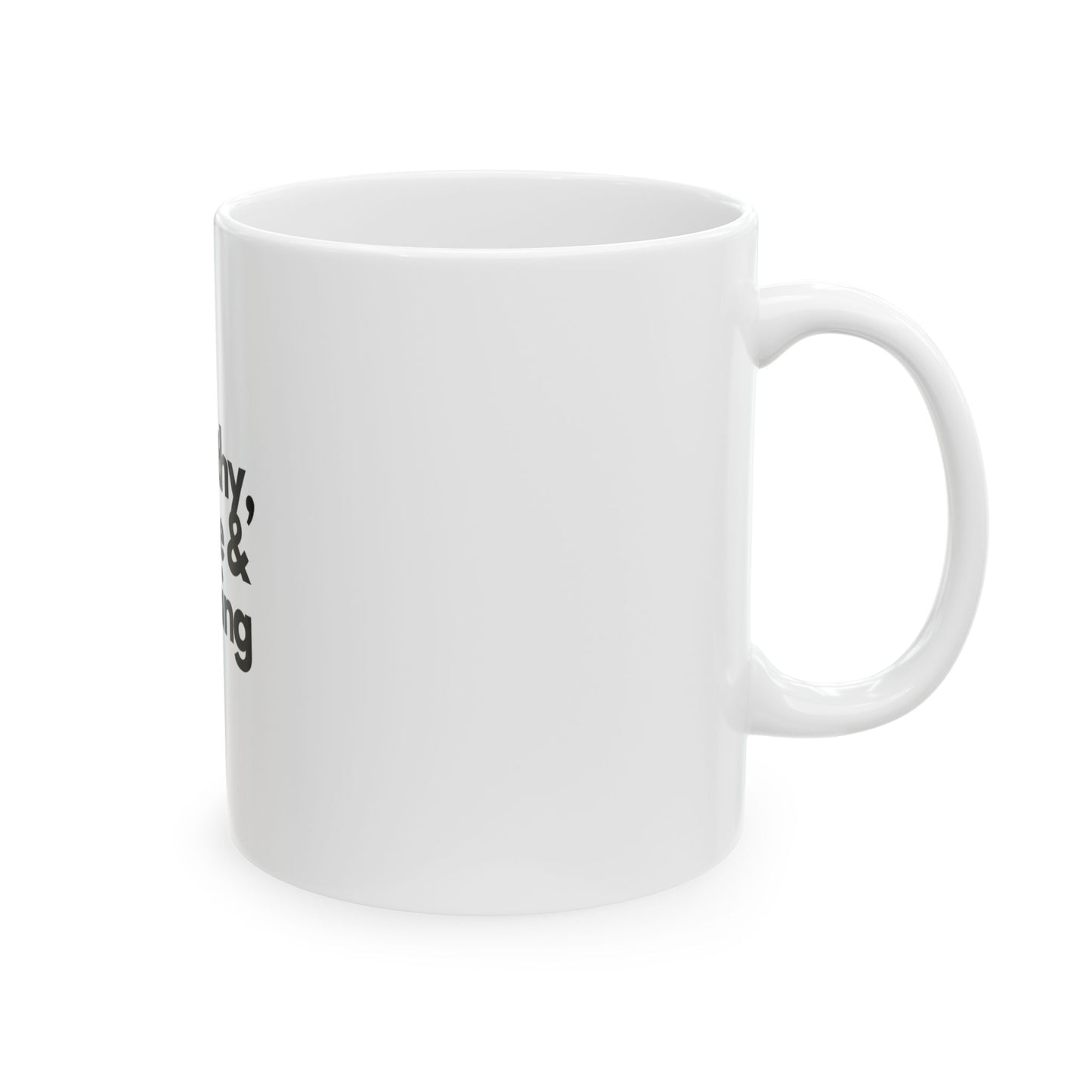 Wealthy, Woke & Winning Ceramic Mug - Inspiring Coffee Cup for Daily Motivation