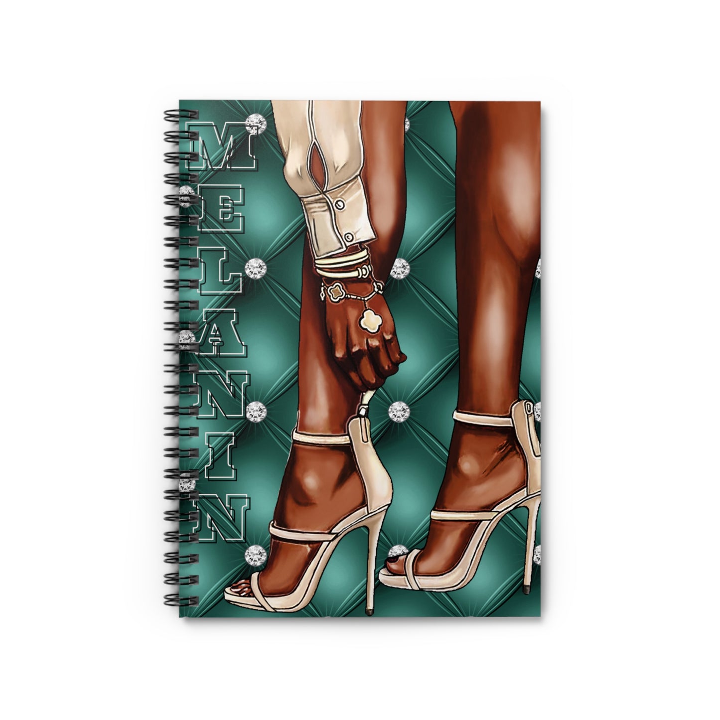 Melanin Chic Spiral Notebook - Stylish Ruled Line Journal