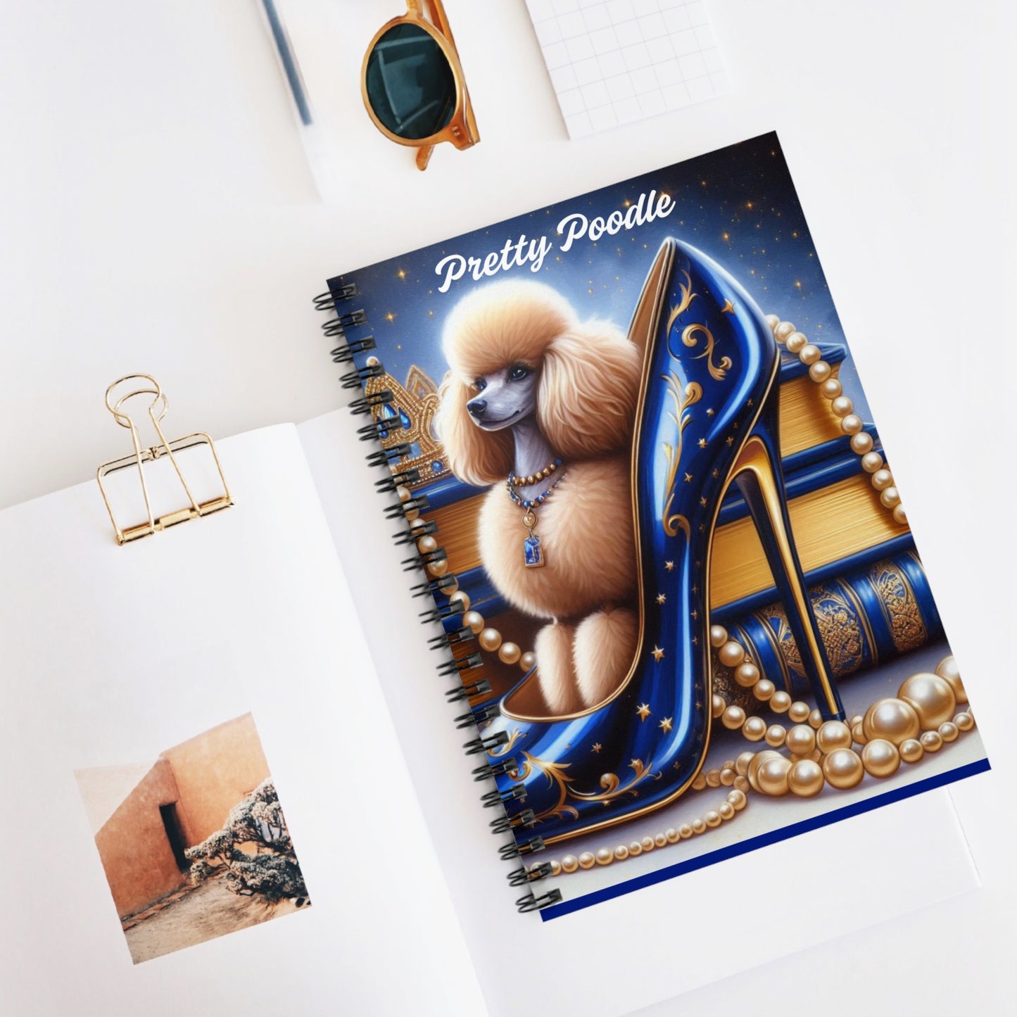 Pretty Poodle Glam Spiral Notebook - Perfect for Dog Lovers & Fashionistas