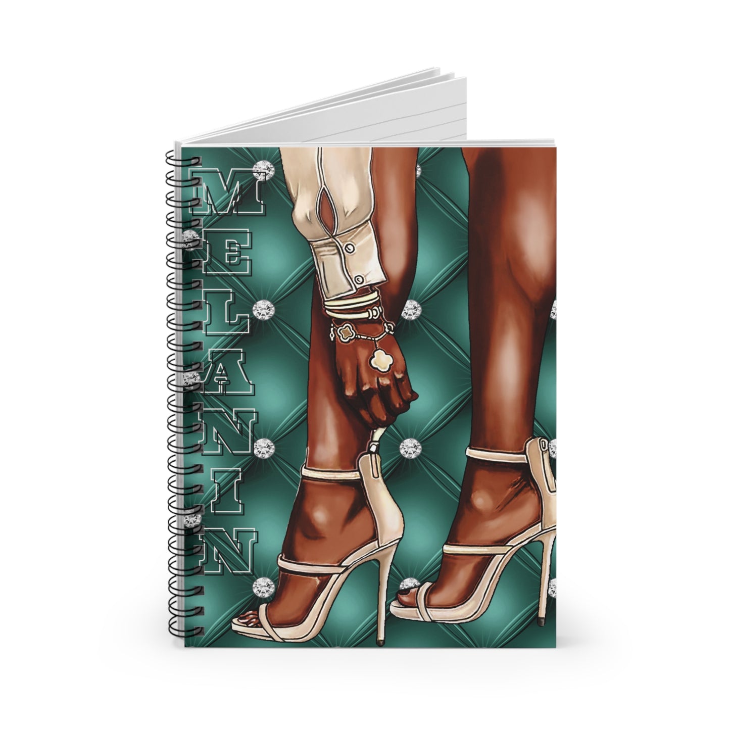 Melanin Chic Spiral Notebook - Stylish Ruled Line Journal