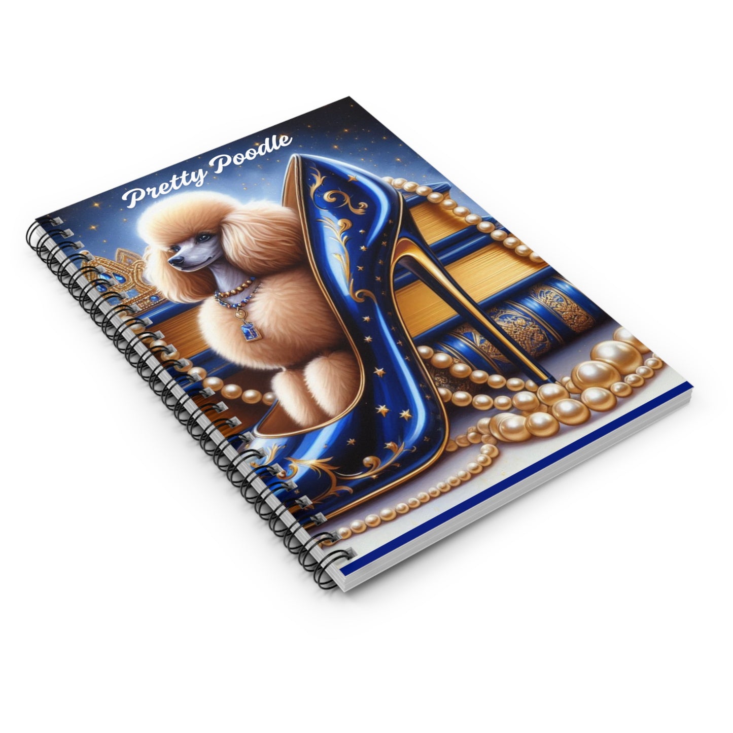 Pretty Poodle Glam Spiral Notebook - Perfect for Dog Lovers & Fashionistas