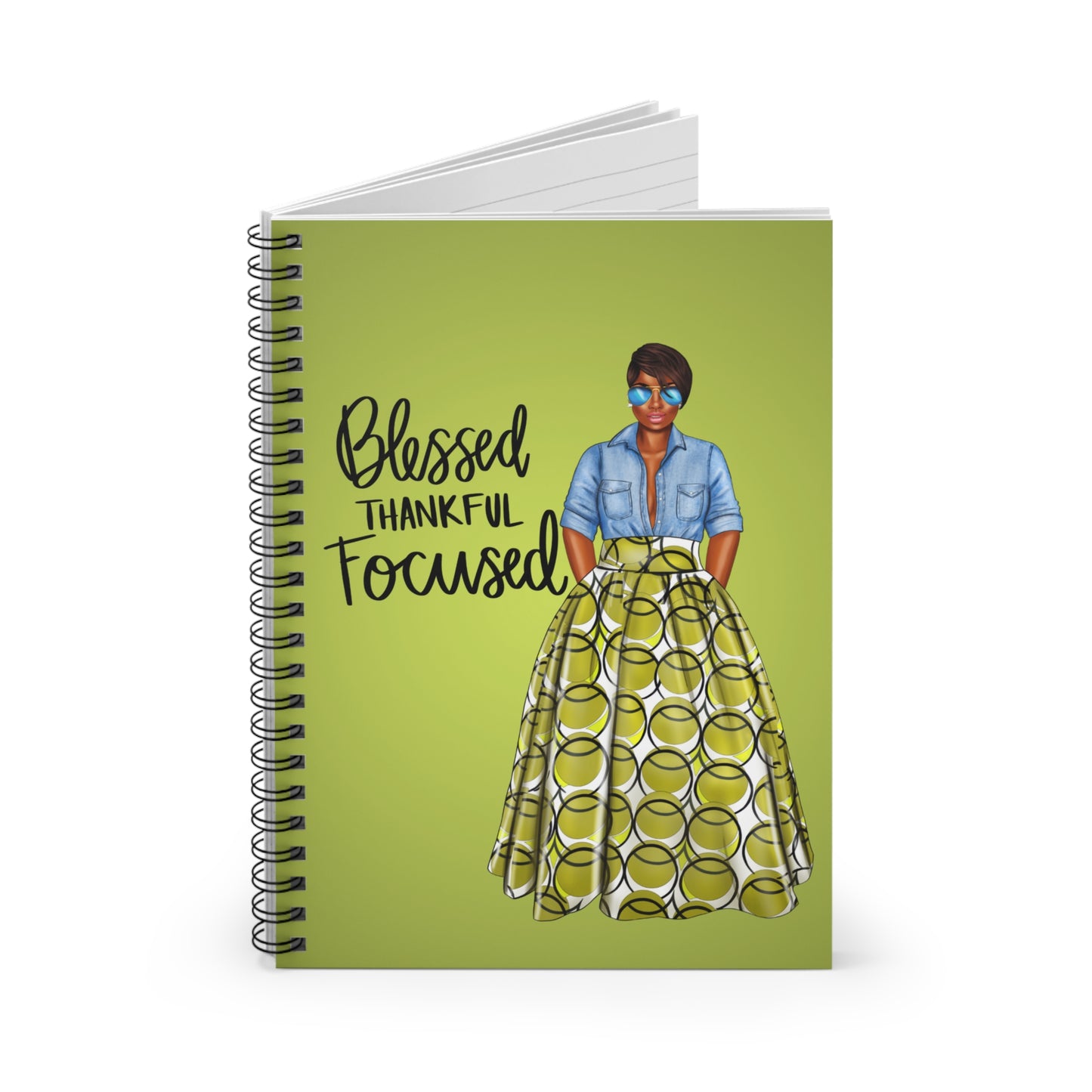 Blessed & Thankful Spiral Notebook – Stylish Motivational Journal for Creative Minds