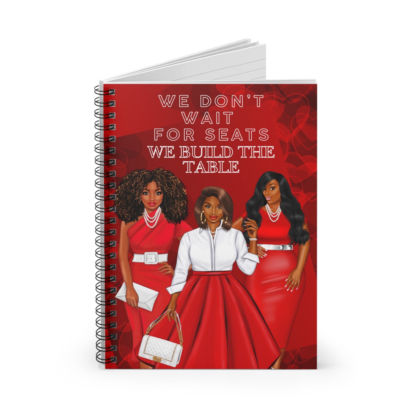 Empowering Spiral Notebook - 'We Build The Table' Design