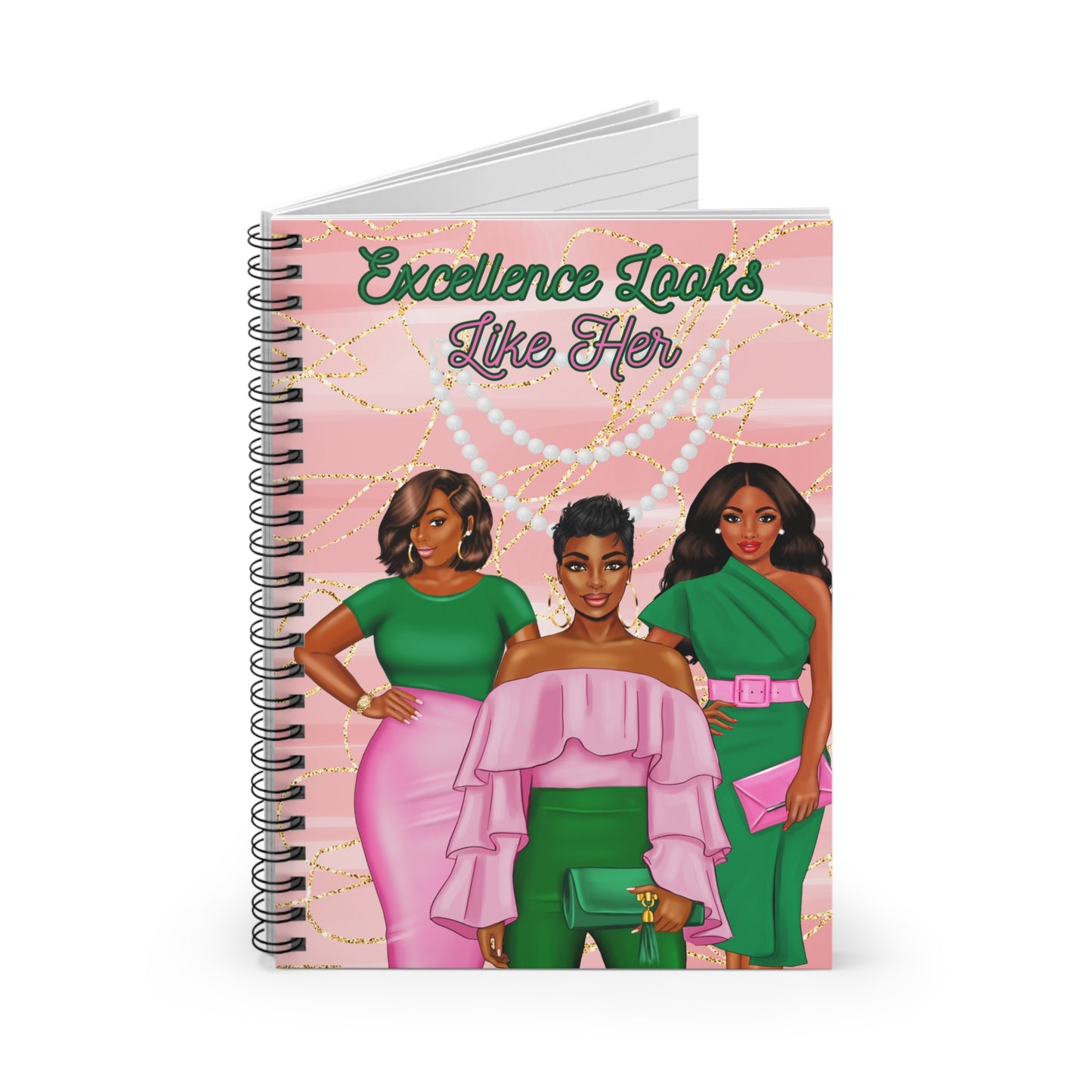 Empowering Spiral Notebook - 'Excellence Looks Like Her'