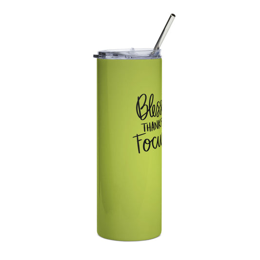 Blessed & Thankful Stainless Steel Tumbler - 20oz | Stylish Travel Mug for Inspiration & Gratitude