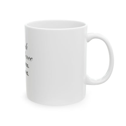 Black Excellence Ceramic Mug - Inspirational Coffee Cup for Motivation