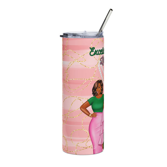 Excellence Looks Like Her Stainless Steel Tumbler - 20oz Travel Mug for Inspirational Women