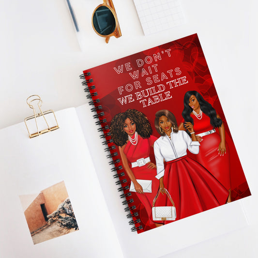 Empowering Spiral Notebook - 'We Build The Table' Design