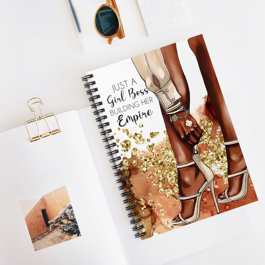 Empowered Girl Boss Spiral Notebook - Just A Girl Boss Building Her Empire