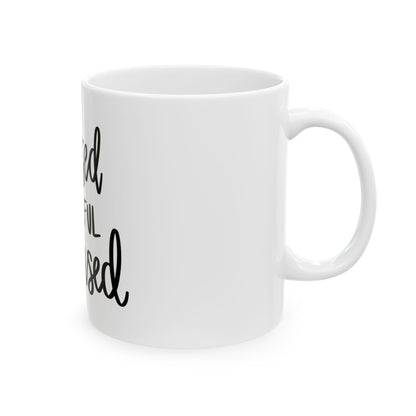 Inspirational Ceramic Mug - Blessed, Thankful, Focused - Perfect Gift for Friends and Family