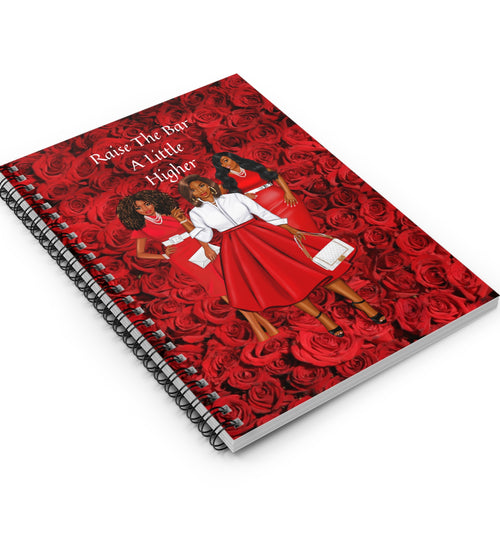 RAISE THE BAR RED AND WHITE NOTEBOOK