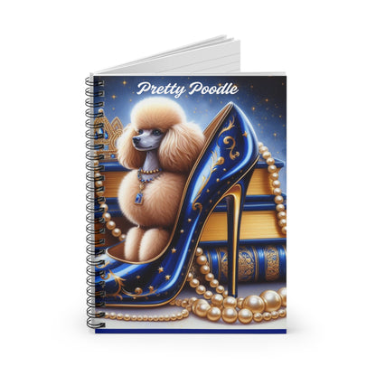 Pretty Poodle Glam Spiral Notebook - Perfect for Dog Lovers & Fashionistas