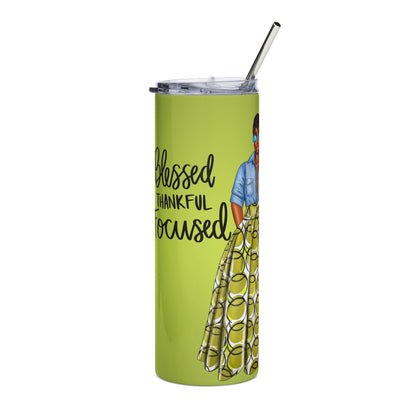 Blessed & Thankful Stainless Steel Tumbler - 20oz | Stylish Travel Mug for Inspiration & Gratitude