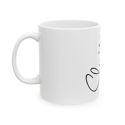 Inspirational Ceramic Mug - "She is Strong, Fierce, Brave, Full of Fire"