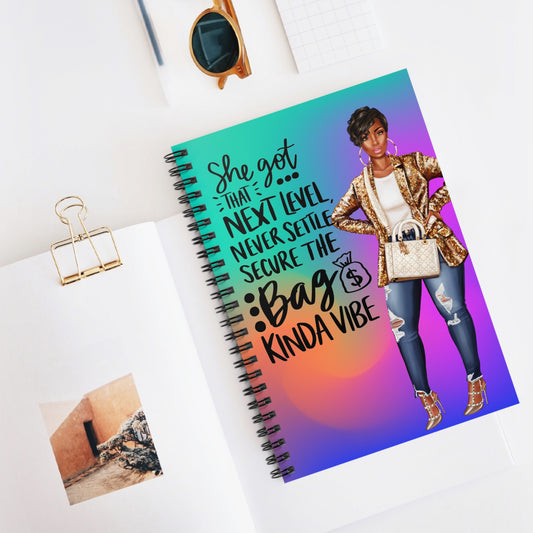 Inspiring Spiral Notebook - 'Next Level Vibe' for Ambitious Women