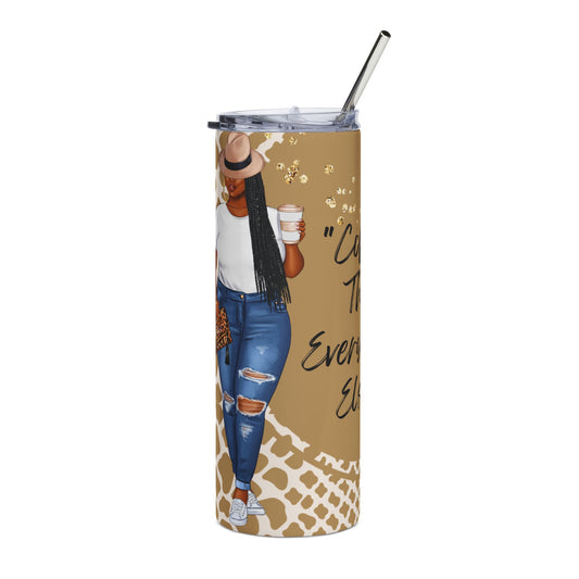 Chic Giraffe Print Stainless Steel Tumbler - 20oz Inspirational Travel Mug