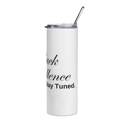 Inspirational Stainless Steel Tumbler - 20oz 'Black Excellence' Design for Daily Motivation
