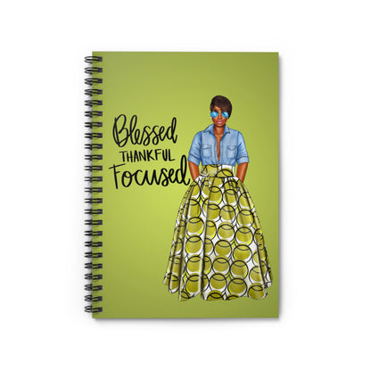 Blessed & Thankful Spiral Notebook – Stylish Motivational Journal for Creative Minds