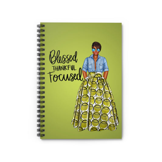 Blessed & Thankful Spiral Notebook – Stylish Motivational Journal for Creative Minds