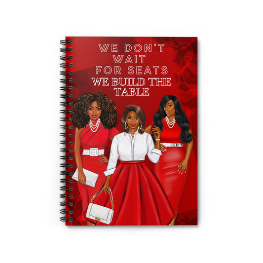Empowering Spiral Notebook - 'We Build The Table' Design