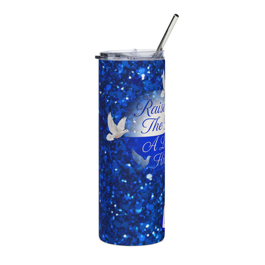 Inspirational Stainless Steel Tumbler – Raise The Bar Higher – 20oz
