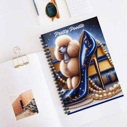 Pretty Poodle Glam Spiral Notebook - Perfect for Dog Lovers & Fashionistas