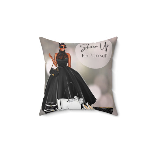 Show Up For Yourself Throw Pillow - Elegant Home Decor Cushion