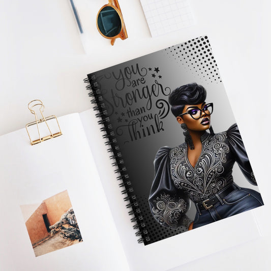 Empowerment Spiral Notebook - 'You Are Stronger Than You Think'