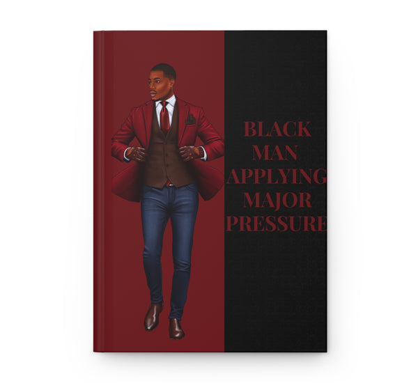 Black Man Applying Pressure Hardcover Journal