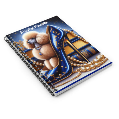 Pretty Poodle Glam Spiral Notebook - Perfect for Dog Lovers & Fashionistas